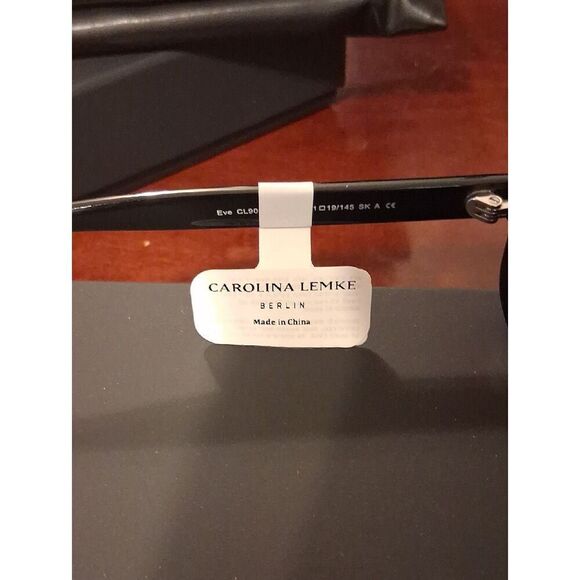 Carolina Lemke Beautiful Black Sunglasses With Its Duster CaseAnd  Box New
